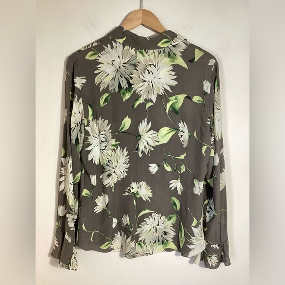 Floral Romantic Blouse Classy Office Elegant - Picture 6 of 16